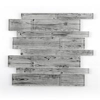 Wood Grey GLASS Stripes Mosaic GMU48903 Two Colors Available