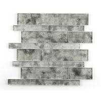 Grey Stone Mixed Tiles Glass Mosaic GN48902 For Bathroom Decoration