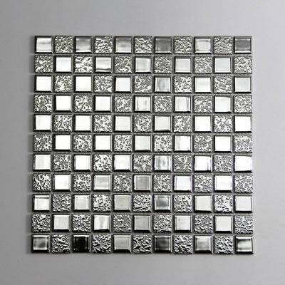 Electroplating Silver Ceramic Mosaic Wall For Kitchen Decoration