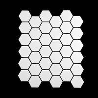 White Hexagon Ceramic Mosaic Pattern Wall Tiles