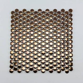 Ceramic Mosaic Electroplating Rose Gold Circle